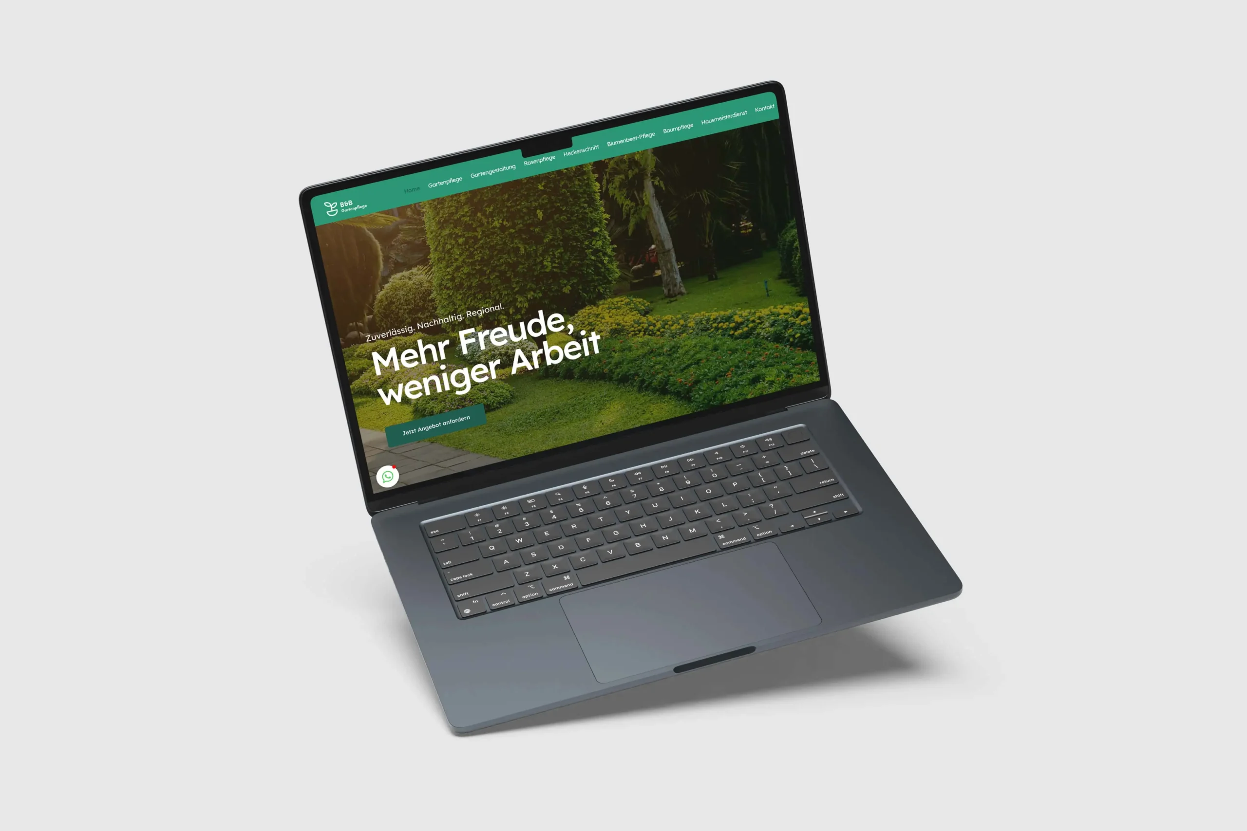 Website für BB Gartenpflege – Webdesign von LEOSA
