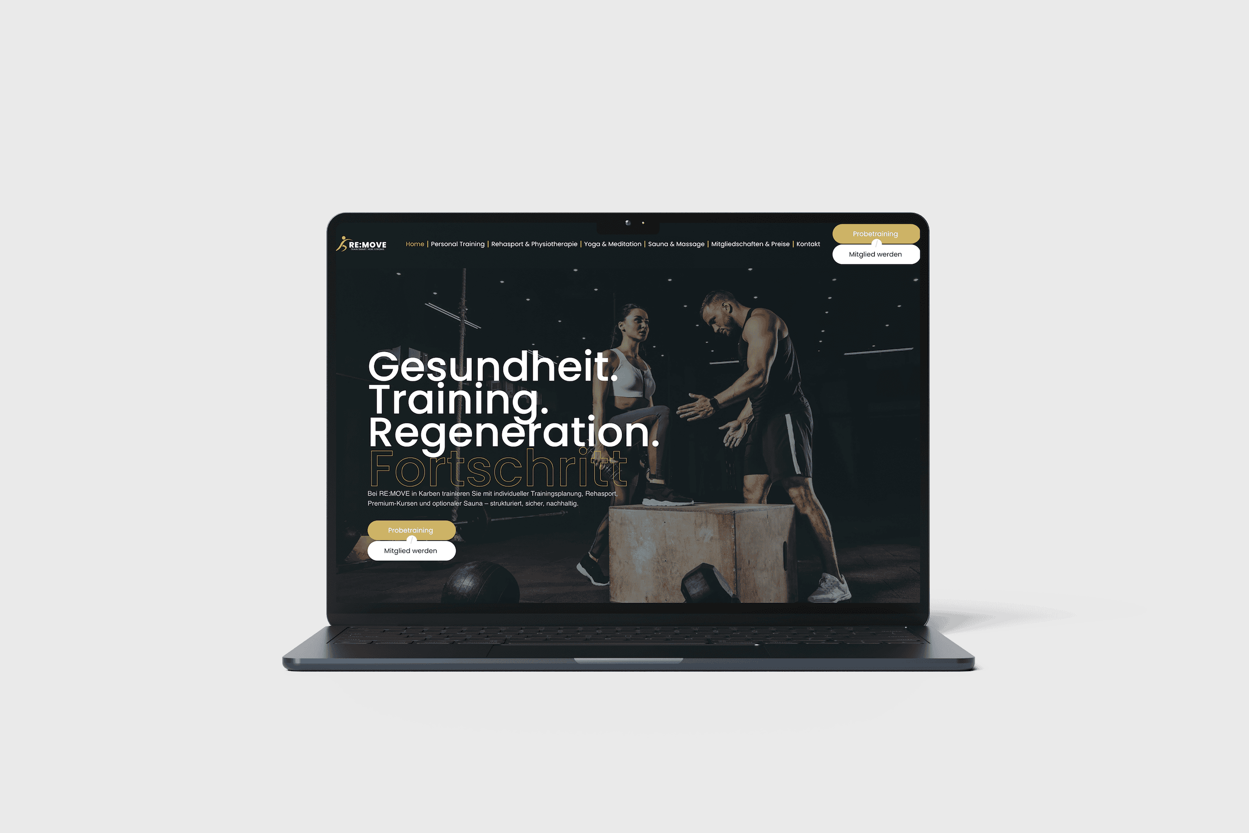 Responsives Webdesign für ein Fitnessstudio von LEOSA