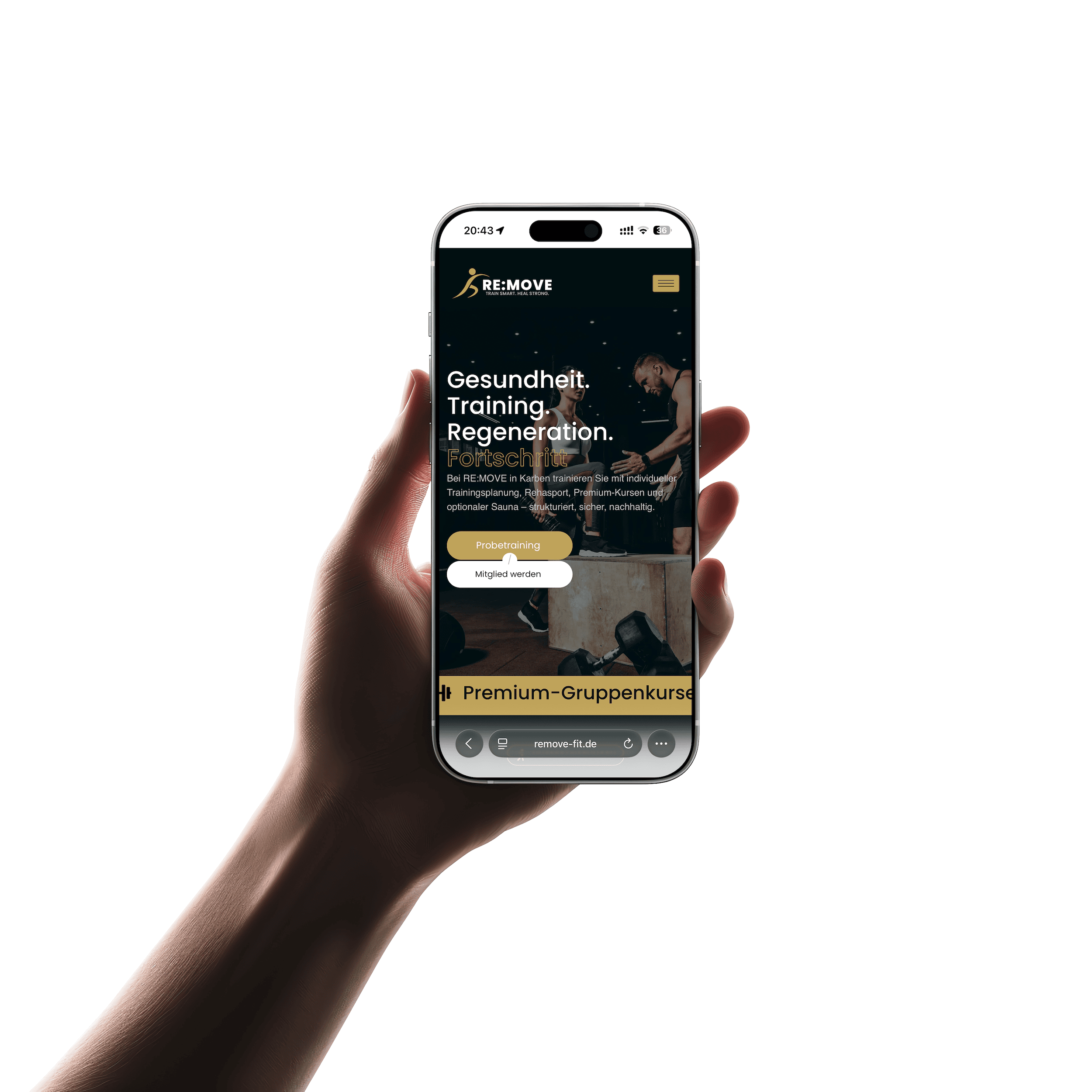 Website für ein Fitnessstudio – Webdesign von LEOSA