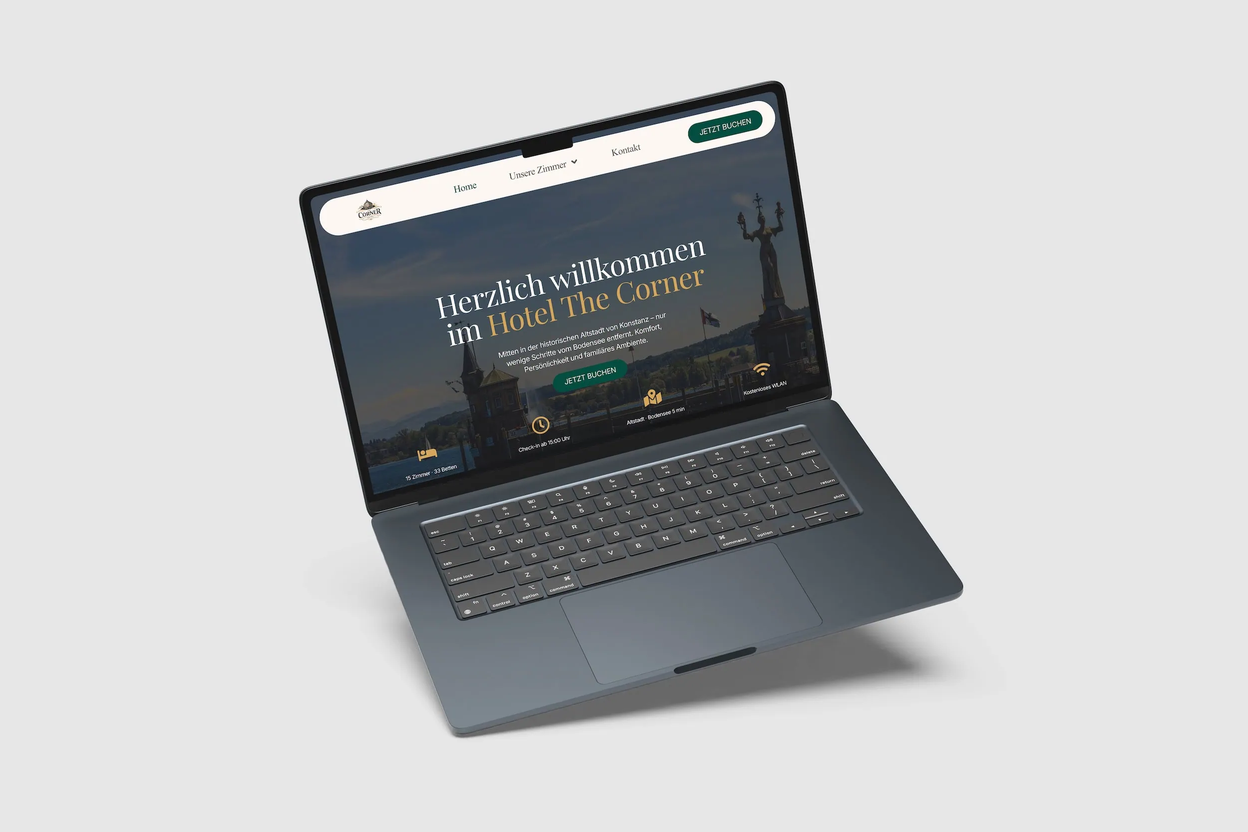 Website erstellt für The Corner Hotel von LEOSA